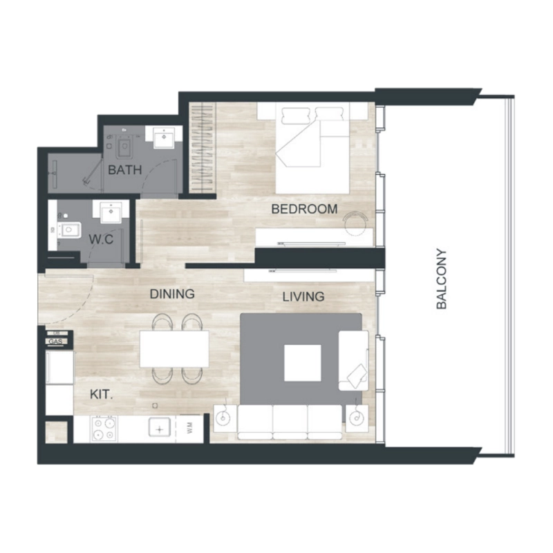 Unit type 1 bed