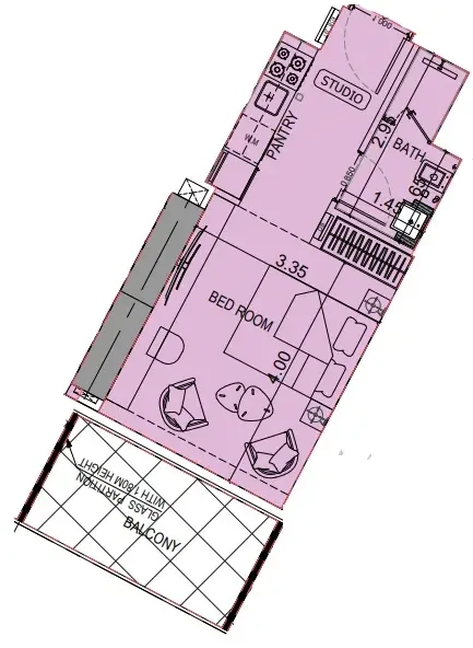 Unit type 1 bed