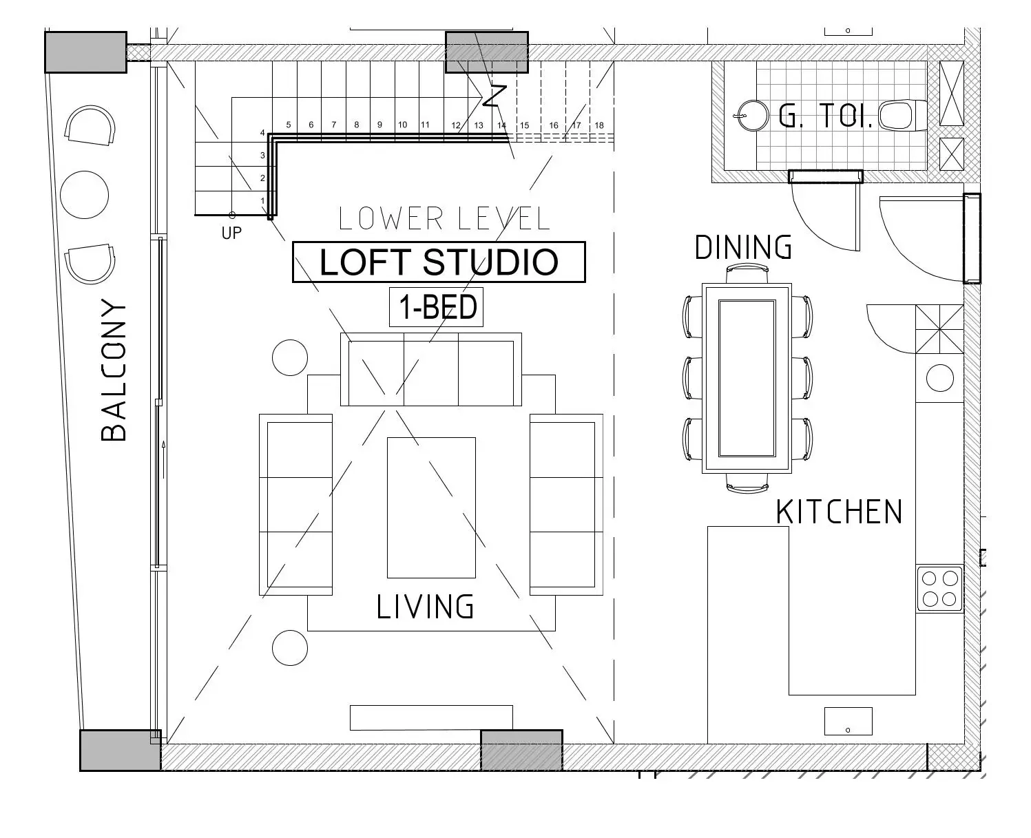 Unit type 1 bed