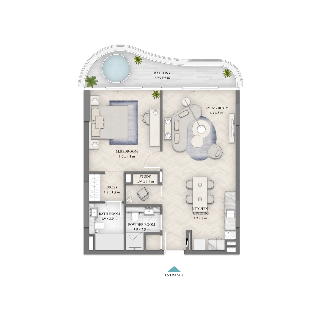 Unit type 1 bed