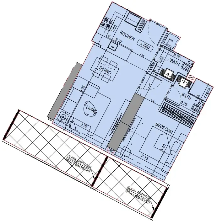Unit type 1 bed
