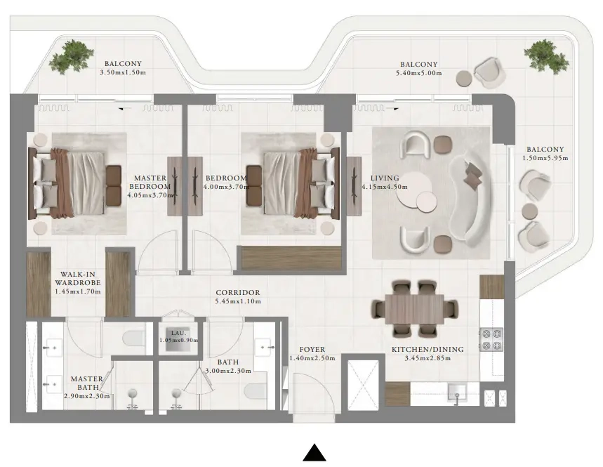 Unit type 2 bed