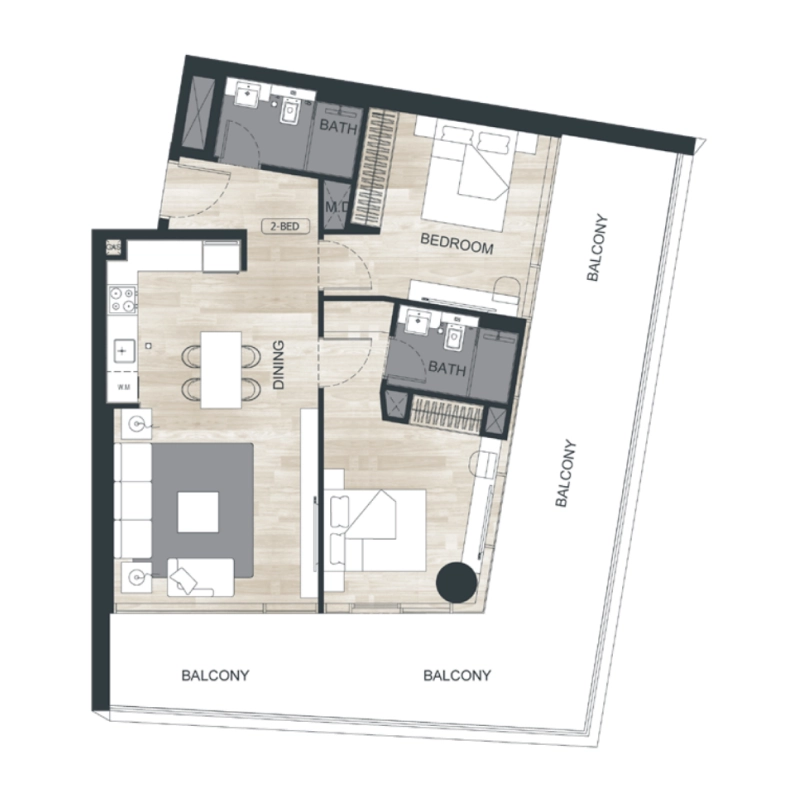 Unit type 2 bed