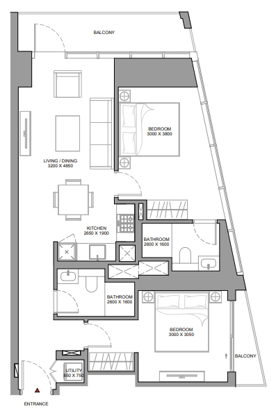 Unit type 2 bed