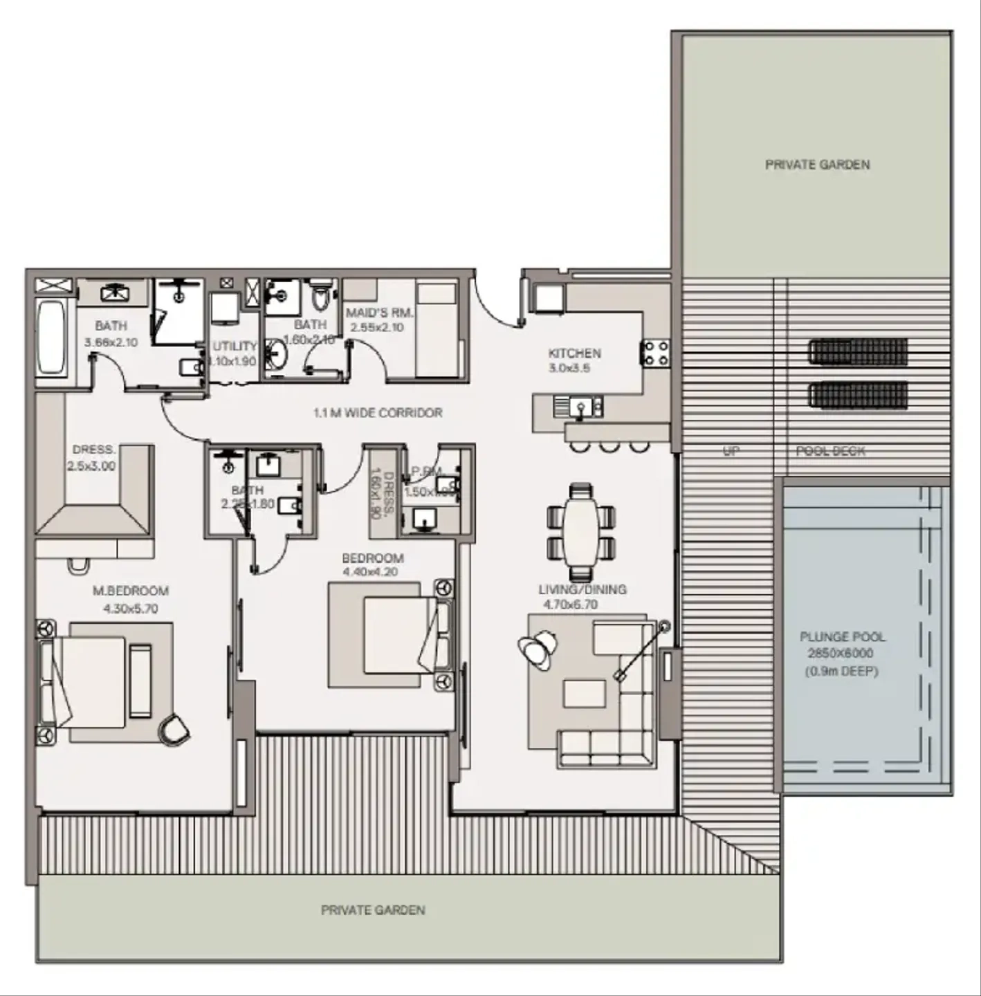 Unit type 2 bed