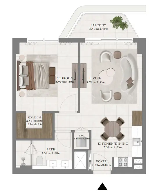 Unit type 1 bed