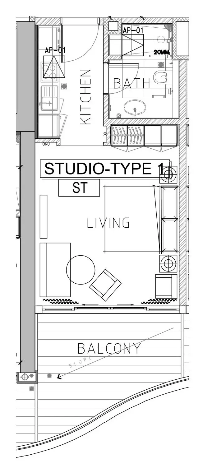 Unit type 1 bed