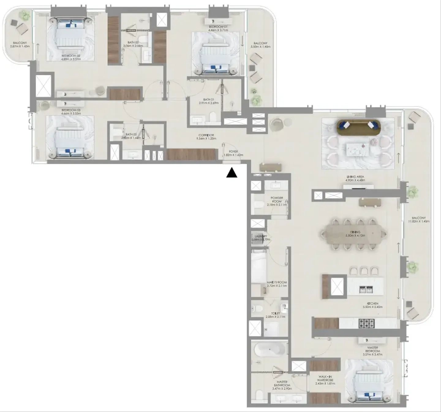 Unit type 4 bed
