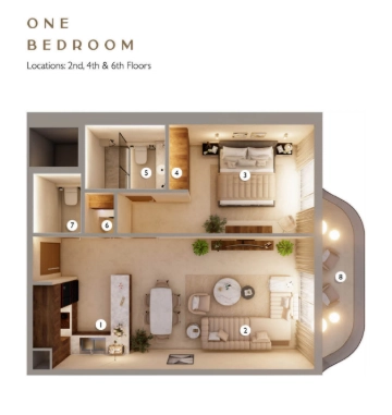 Unit type 1 bed