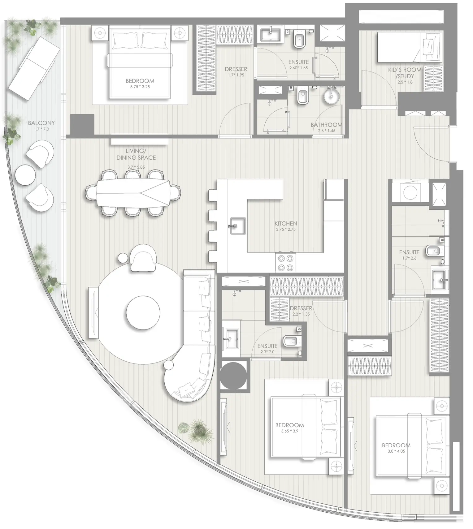 Unit type 3 bed