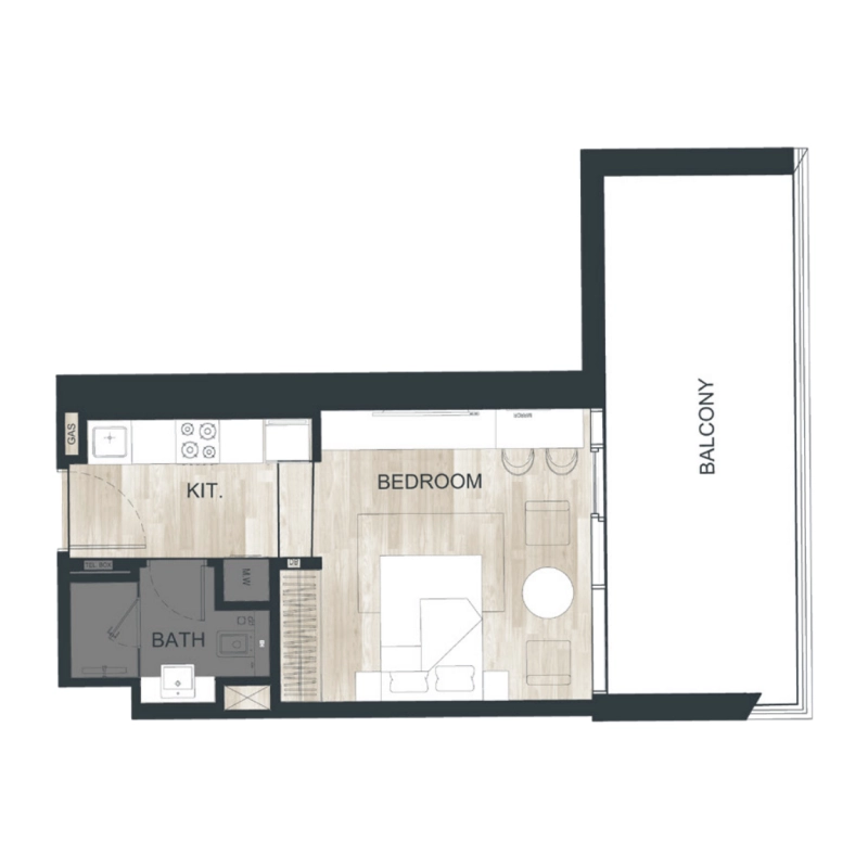 Unit type 1 bed