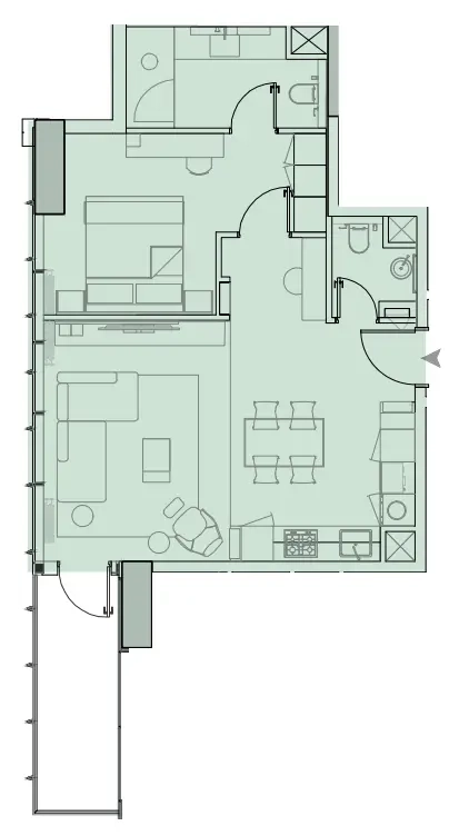 Unit type 1 bed